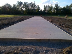 3rd stage – concrete pad and drainage